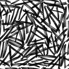 Seamless Pattern With Black Pencil Brushstrokes