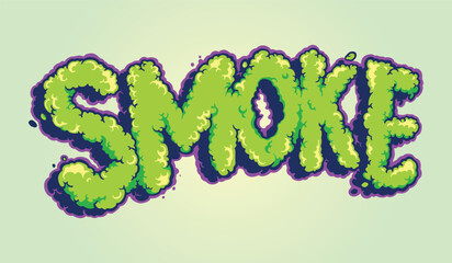 Lettering Smoke Typeface Pop art Vector illustrations for your work Logo, mascot merchandise t-shirt, stickers and Label designs, poster, greeting cards advertising business company or brands.