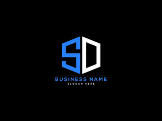 Wall Mural - Letter SD Logo, creative sd logo icon vector for business