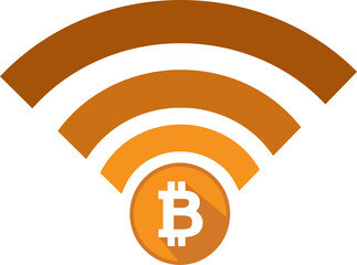 Bitcoin icon sign design