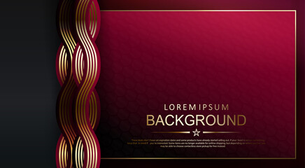 Canvas Print - Texture composition with a gradient of red tint with wavy intertwined lines