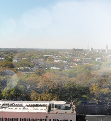 Wall Mural - Aerial view of Savannah, Georgia, USA.