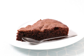 Sticker - slice of chocolate cake and spoon