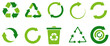 Recycle Icons Set in Color, Vector Illustration Symbol