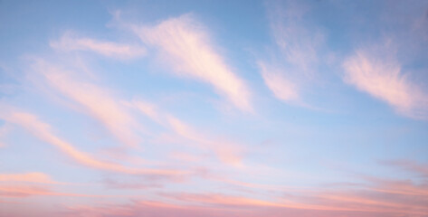 Wall Mural - dreamy sunset background pink and blue in pastel colors