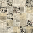 © Olga - Newspaper paper grunge newsprint patchwork seamless pattern background