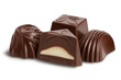 © kolesnikovserg - Chocolate candy isolated on white background with clipping path and full depth of field