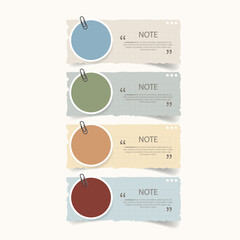 Poster - Text box design with note papers mockups.	
