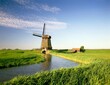 netherlands, polder landscape, alkmaar, canal, windmill, europe, holland, landscape, field, meadow, brook, polder, mill, wind energy, idyll, romance, nature, summer, typical, 