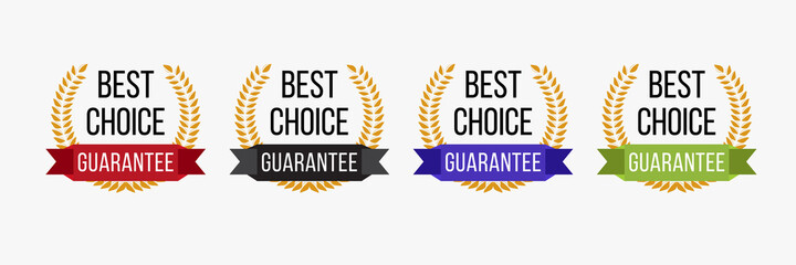 Wall Mural - best choice badge logo with modern icon, label vector for product packaging
