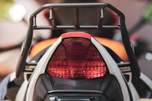 Motorcycle Tail Light With Custom Made Rear Rack