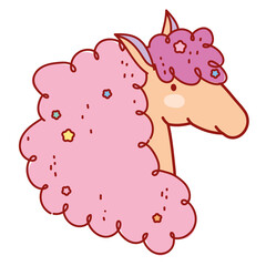 Sticker - unicorn head cute