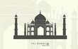 Illustration of isolated the Taj Mahal in India.