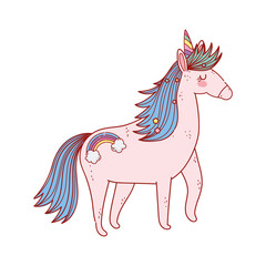 Sticker - cartoon unicorn animal