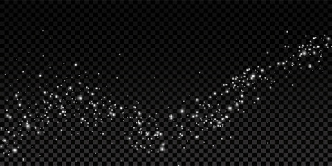 Wall Mural - vector golden sparkling falling star. stardust trail. cosmic glittering wave. png. vector illustrati