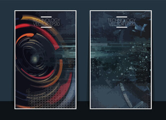 Vector of science technology concept. Background ready for website banner, poster or roll up