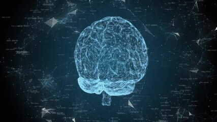 The movement of numbers and neural network around the human brain