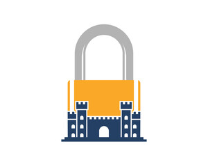 Sticker - Fortress in the padlock logo