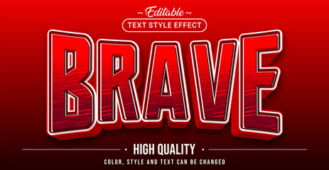 Leinwandbilder - Editable text style effect - Brave text style theme.