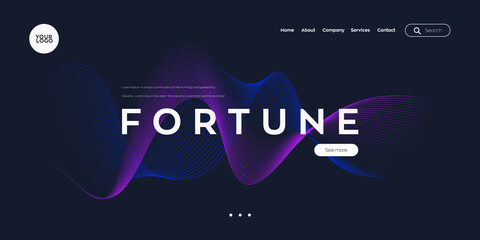 Wall Mural - landing page. web header vector line background for website, banner, template.