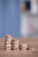 Wall Mural - A row of declining dollar coins