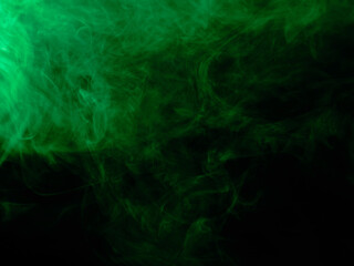 Leinwandbilder - Green smoke texture on black