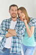 © aletia2011 - Close up portrait of happy young couple posing at home