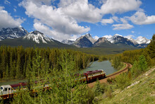 Alberta Railroad In The Rocky Mountains