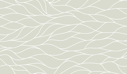 vector organic pattern. seamless texture of plants drawn lines. stylish leaves light grey background