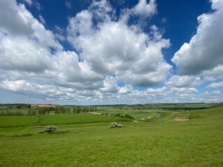 Wall Mural - Brede Valley a stretch of Sussex countryside near Rye, and Winchelsea. Where Romney and Walland marshland extends past Winchelsea between two ridges of weald. East Sussex UK