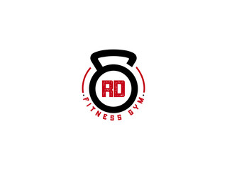 Letter RD Logo, Gym RD, fitness rd logo icon design