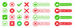 © vectorsanta - Approved and rejected set. Yes and No. Right and Wrong. Check mark. Green approval sign vector with check mark. Approved or Certified icon. Vector illustration.