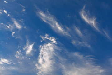 abstract clouds at blue sky . cirrus in the midday