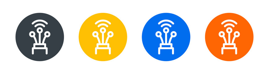 Poster - Fiber optic cable icon vector in color design. Vector illustration. Technology concept