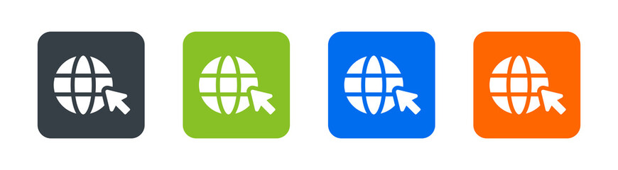 Fototapete - Web symbol, Internet icons set. Vector illustration