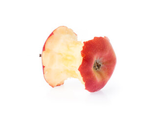 Wall Mural - bite red apple isolated on white background