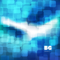 Wall Mural - blue wallpaper, background, flyer or cover design for your business with abstract transparent square