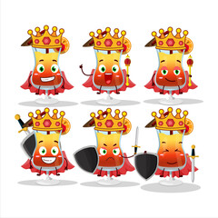 Poster - A Charismatic King tequila sunrise cartoon character wearing a gold crown