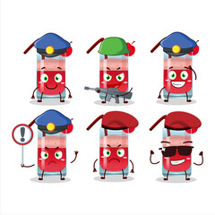 Sticker - A dedicated Police officer of singapore sling mascot design style