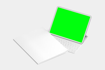 Wall Mural - Isolated Devices and magazine Mockup - 3d rendering.