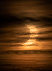 Wall Mural - annular solar eclipse june 10, 2021, rural kanata, ontario, canada
