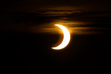 Wall Mural - annular solar eclipse june 10, 2021, rural kanata, ontario, canada
