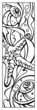 Coral reef, starfish and seashells coloring page. Bookmark for book. Doodle patterns. Black and white graphic. Sketch of ornaments for creativity of children and adults. EPS 8