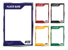 Hockey Player Card Frame Template Design