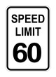 © New Africa - Traffic sign SPEED LIMIT 60 on white background, illustration