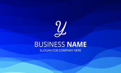  Stylish Blue Wave Business Background With Abstract Shapes