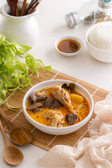 Wall Mural - Delicious Nasi Kari Ayam Medan or Chicken Curry Rice from medan 