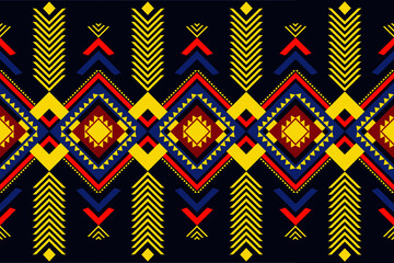 Abstract ethnic geometric pattern design for background or wallpaper or fabric and printing.