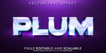 Plum Text Effect, Editable Elegant And Shiny Text Style