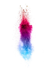 Wall Mural - pink blue powder splash.
